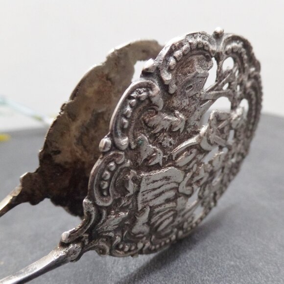 Vintage 800 Silver Serving Scissor Tong Pastry Server - Picture 13 of 15